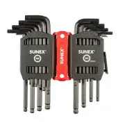 SAE/Metric 26 Piece Ball End Long Arm Hex Key Set 98526BL SUNEX TOOLS 98526BL
