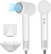 Ionic Hair Dryer with Diffuser and Concentrator, Compact Blow Dryer with 4 Heat
