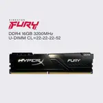 金士頓 FURY 16GB 8GB 3200MHZ DDR4 HYPERX PC RAM 台式機調光內存