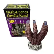 Fun World Vintage Flesh and Bones Halloween Zombie Hand Candle Blood Melt New