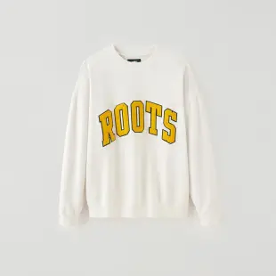 Roots 女裝- 運動派對系列 品牌LOGO圓領上衣(白色)-XS