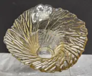 Vintage Viking Glass Windswept Pale Yellow Vase