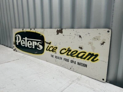 PETERS ICE CREAM SIGN HEAVY DUTY 800 X 200 FREE POST