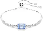 [Swarovski] Matrix Square Tennis Bracelet Collection, Yellow, Green or Blue Crystal and White Crystals in a Rhodium Plated Setting