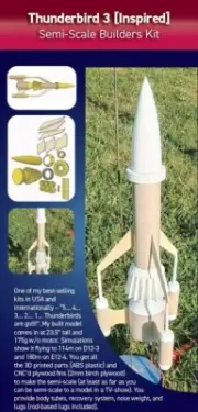 Flying Model Rocket Kit - Radical Rocketry 'Thunderbird 3 (Inspired)'