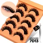 Cat Eye Lashes Fluffy Faux Mink Lashes 8D Volume Wispy Long Lashes Fake Eyelash