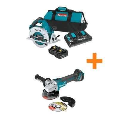 Makita Circular Saw Kit 7-1/4" 18V X2 (36V) Brushless w/ Cut-Off/Angle Grinder