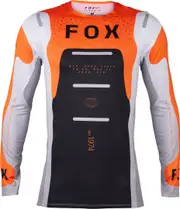 FOX Flexair Magnetic Motocross Jersey, black-white-orange, Size XL for Men Black White Orange
