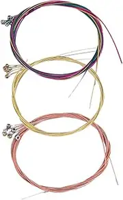 Hoement 3 Sets Folk String Set Brass Strings 6 Pack Music Instrument Accessories for Acoustic Classical Guitars