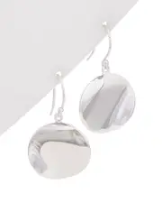 Argento Vivo Silver Wavy Disc Earrings