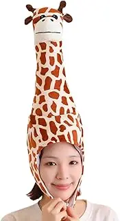 Funny Giraffe Costume Hat | Stuffed Giraffe Costume Cap,Performance Costume Props Headwear for Stage Performance, Photo Props