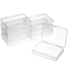 8 Pcs Rectangular Storage Box Game Card Case Bead Containers Plastic