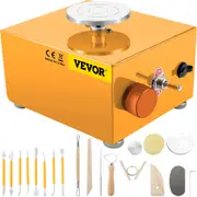 Mini Pottery Wheel, 30W 0-2000 RPM Ceramic Wheel, Adjustable Speed DIY Clay Machines, Electric Sculpting Kits with 3 Turntables Trays and 16pcs Tools for Art Craft Work Molding Gift and Home