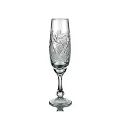 Elegant Russian Cut Crystal Glassware - 6 oz Flute Glass, 170 ml, Set of 6
