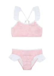 Versace Kids Printed Ruffled Bikini (4-6 Years) - Pink Light - 06YR (6 Years) 06YR (6 years)