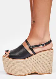 [Lemon Drop by Privileged] Black Petrus Platform Sandals