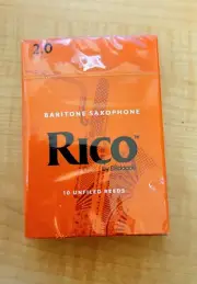 D'Addario RLA1020 - Rico Baritone Saxophone Reeds - 2.0 (10-pack)