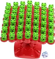 FUNNETOYU 1Set Interactive Frog Balance Tree Game for Engaging Desktop Balancing Activity Fun Parent Game with Frogs Dice Birthdays Parties