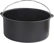 HOLIDYOYO 1pc Black Cake Basket Non Stick Air Fryer Accessory for Baking Desserts Compact Kitchen Gadget Easy to Clean for Home and Restaurant Use