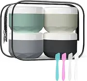 Travel Containers for Toiletries, Silicone Cream Jars BPA Free, TSA Approved 1oz Travel Size Containers, Leak-proof Travel Essentials with Lid for Cosmetic Face Hand Body Cream