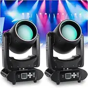 LED Moving Head Lights 2Pcs Set,300W 12+6 Prism Stage Lights,14 Patterns 13 Colors,DMX and Sound Activated Control Spotlight,DJ Lights with Circle Strip,for Stage Decoration,Wedding