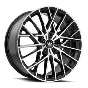 18x8 Mazzi 378 Jinx Black/Machined Wheel 5x4.25 (40mm) (for: Jaguar)