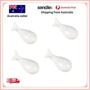 4 x Cute White Dolphin Ceramic Spoon & Chopstick Rest