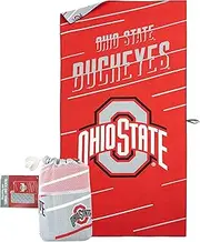 Northwest NCAA Ohio State Buckeyes Beach Towel & Mesh Bag Set, 32" x 64", Splitter