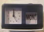 ⏰ NIB ⏰ Retro Style Flip Analog Clock ⏰ BLUE ⏰