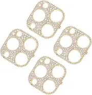 4pcs Camera Protective Ring Cover Camera Protector Phone Lens Film Lens Protector Camera Lens Cases Clear Case Rear Camera Phone Camera Shiny Camera Film Golden Zinc Alloy
