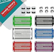 6-Pack Prototype PCB Solderable Half-Size Breadboard in Sorted Colors and 6X Type-C and 6X Micro USB Ports Perfect for for Arduino, Raspberry Pi, and ESP32 Projects