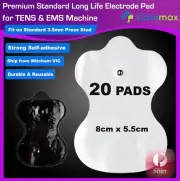 20 Electrode Pads for TENS EMS Machine Massager XFT CIRCULATION Unit Replacement