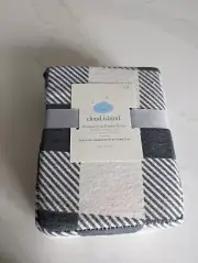 Cloud Island -Gray White Jersey Fitted Crib Sheet- Standard Size
