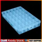 Adjustable 36 Compartment Plastic Storage Box Jewelry Earring Case（Blue）
