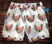 MENS VALOR BEAR DRAWSTRING SWIM BOARD SHORTS SIZE XL