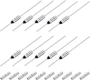 uxcell 10 Pcs Metal Temperature Thermal Fuse SF113Y 113 °C 235.4 °F 15A 250V Cutoff Thermal Fuse with 20 Pcs BN1.25 Bare Terminal Butt Connector for Motor Transformer Electric Industrial