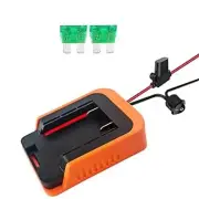Battery with Fuse & Switch Power Convertor Dock for Black&Decker 36V-40V C