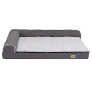 L-Shaped Dog Bed with Bolstered Cushion & Neck Care