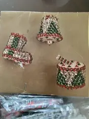 Frank's Nursery Crafts MINI BELL BOOT DRUM Sequin Bead Christmas Ornament Kit
