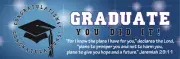 Graduation Bookmark 2"x6" Pk of 10 Jeremiah 29:11 PHOTO PAPER Blue