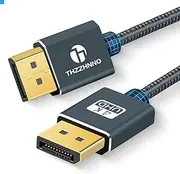Thzzhnno 4K DisplayPort Cable 15FT, Nylon Braided DisplayPort to DisplayPort 1.2 Cable, DP Cable Gold-Plated High-Speed 4K@60Hz, 2K@165Hz, 2K@144Hz, for Laptop, PC, Gaming Monitor, TV