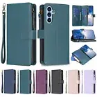 For Samsung Galaxy A55 A54 A32 A14 Leather Flip Holder Zipper Wallet Case Cover