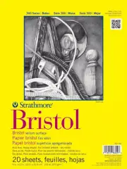 Strathmore 300 Series Bristol Paper Pad, Vellum, Tape Bound, 9X12 Inches, 20