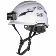 Klein Tools 60526 Safety Helmet, Vented Class C, with Rechargeable Headlamp