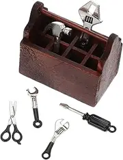 CORHAD Dollhouse Miniature Tools Kit Mini House Tool Case Tiny Decor for Boys and Girls Wooden and Alloy Construction