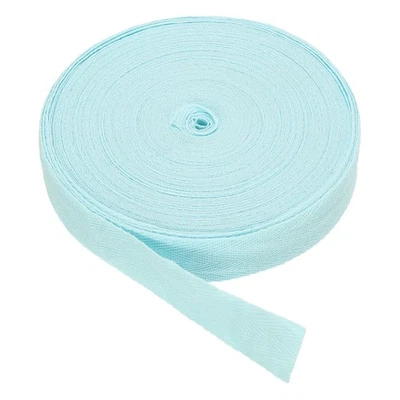 Cotton Twill Tape 1 Inch 25 Yards Cotton Ribbon Bias Binding Tape Pastel Blue
