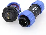 WEIPU SP21 Waterproof Connector 2/3/4/5/7/9/12 Pin Plug Connectors and Panel Power Cord Aviation Connectors Medical LED Lighting for Car and Industrial Motorcycle (2Pin Set)