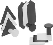 Operitacx 3pcs Wall Mounted Hooks Punch Adhesive Coat Hanger Decorative Hooks for Bathroom Kitchen Office Lightweight Wall Decor