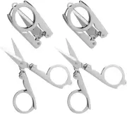 Folding Scissors, 4Pcs Stainless Steel Small Scissors Pocket Portable Foldable T