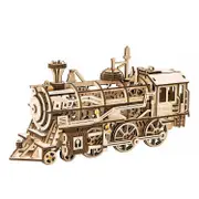 Robotime 3D DIY Wooden Puzzle Mechanical Gear Drive Locomotive Model Kits LK701